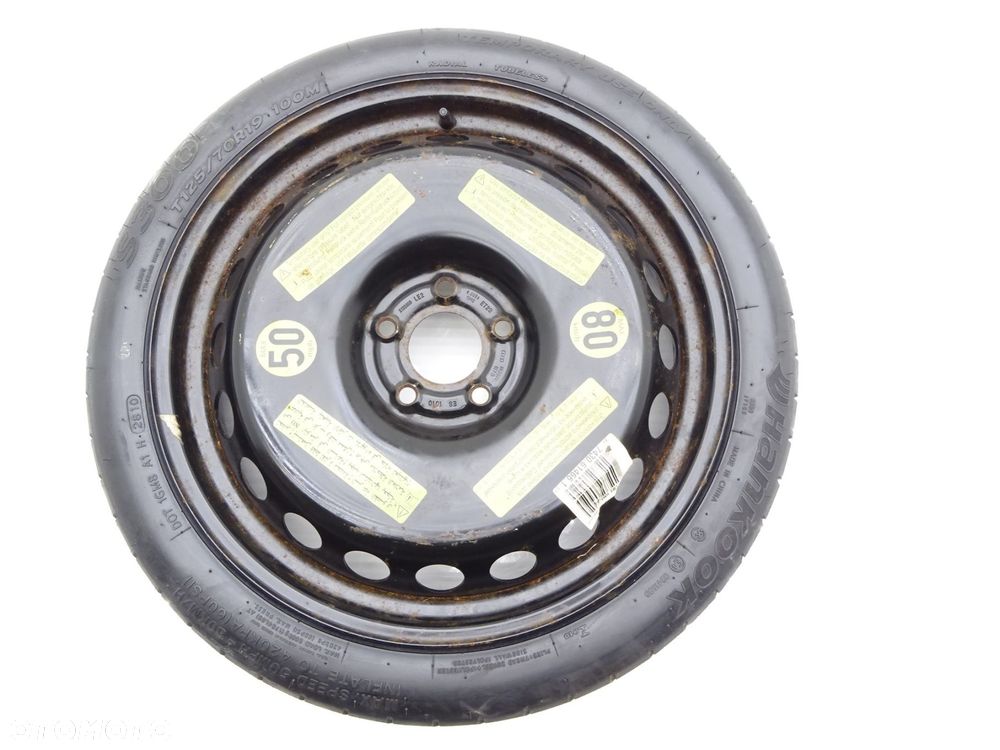Koło dojazdowe zapas felga r19 125/70r/19 8k0601027d audi a5 8t 2.0 tfsi