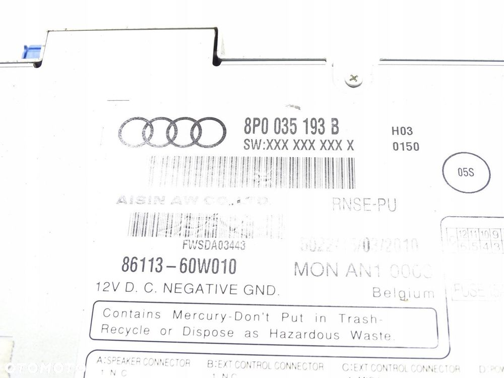 RADIO NAVI NAWIGACJA MMI MULTIMEDIA RNS-E PLUS AUDI A3 8P LIFT 8P0035193B - 6