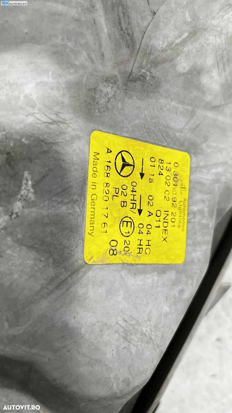Far Stanga EUROPA Mercedes Clasa A Class W168 Non Facelift NFL 1997 - 2004 Cod A1688201761 [L5871] - 7