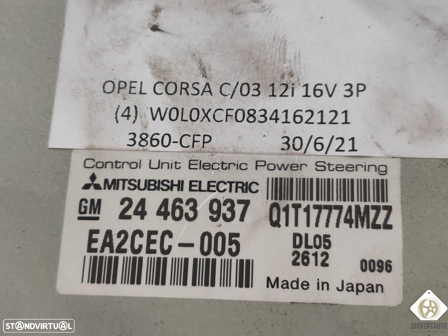 COLUNA DIREÇÃO OPEL CORSA C 2003 - 12