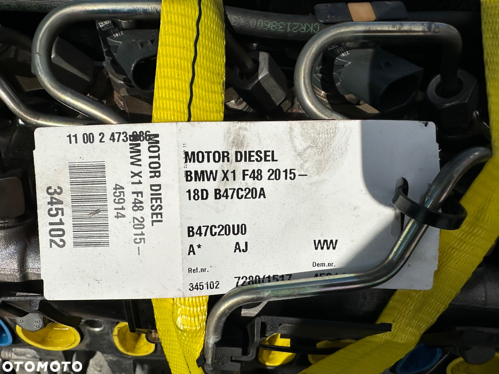 KOMPLETNY SILNIK BMW 18D B47C20A 50 000KM. - 11