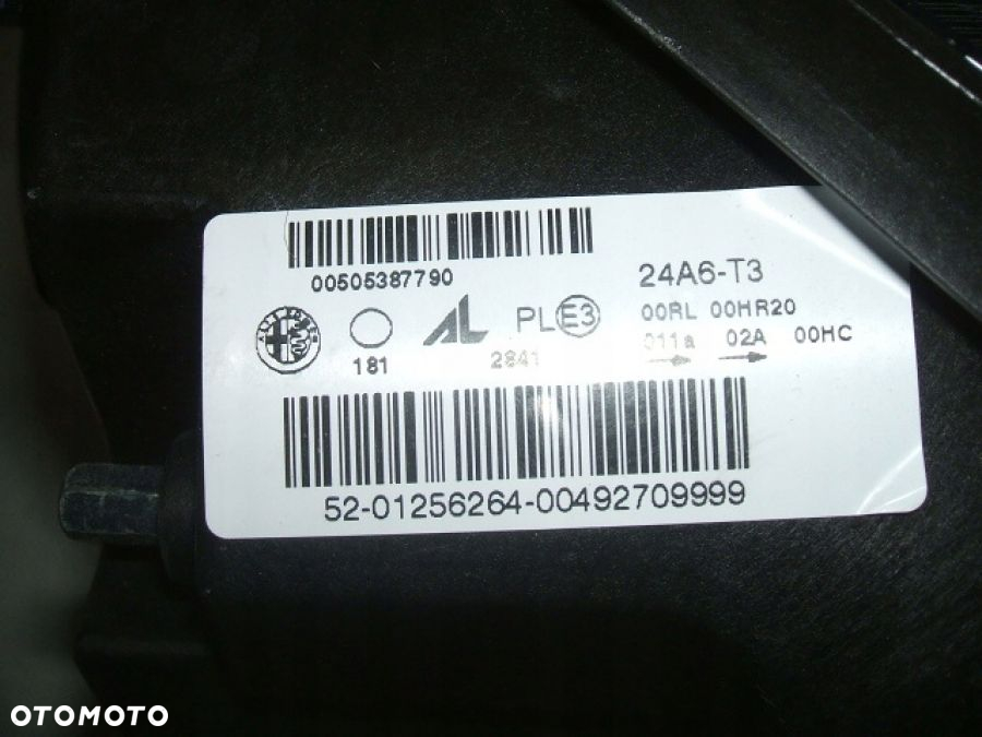 ALFA ROMEO GIULIETTA VELOCE CARBON LAMPA lewa reflektor 00505387790 - 8