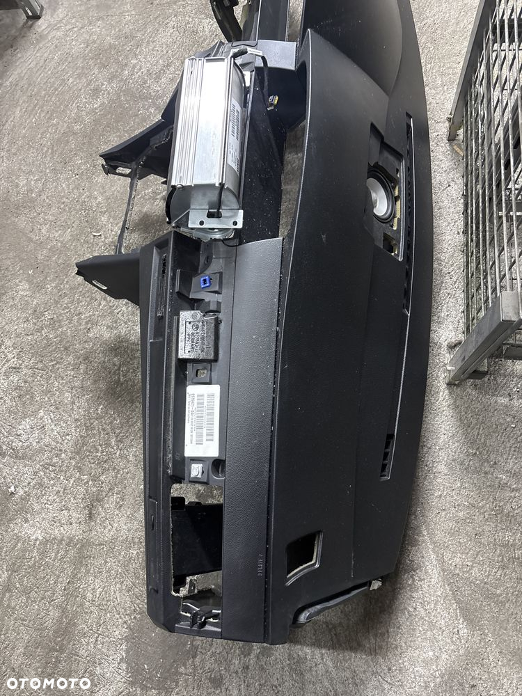 Deska konsola bmw e60 e61 EU czarna start stop poduszka air bag - 3