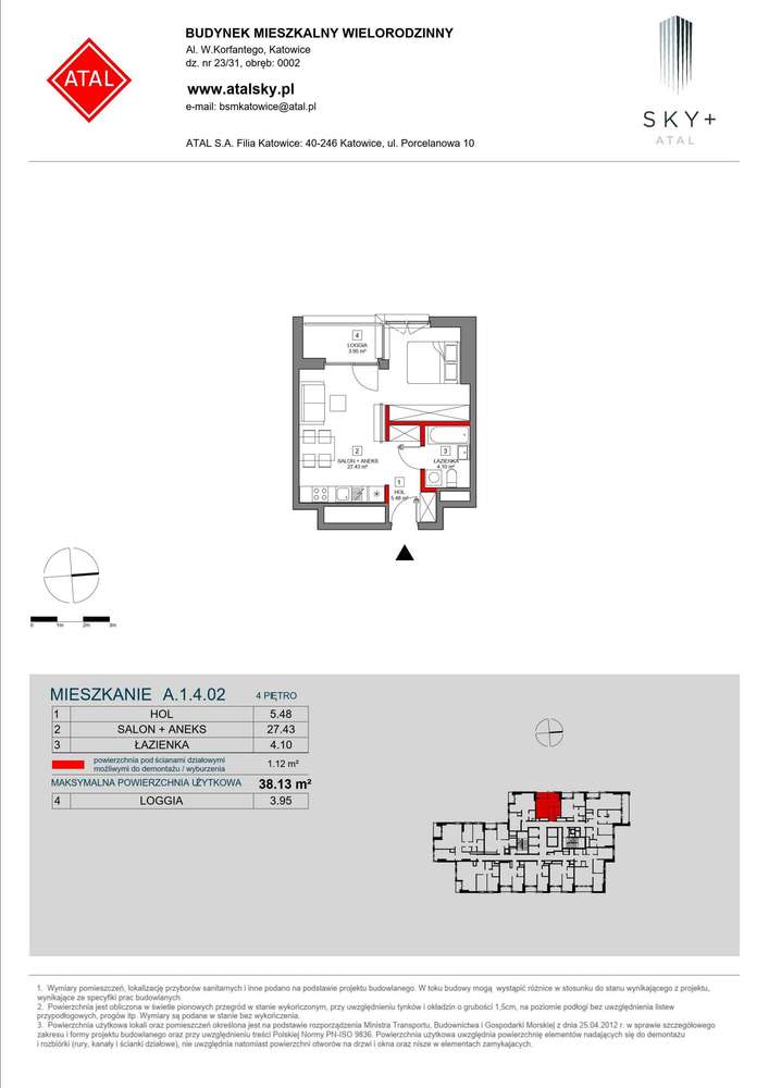 1-pokojowe mieszkanie 38m2 + loggia Bez Prowizji - Pełny obrazek: 2/24