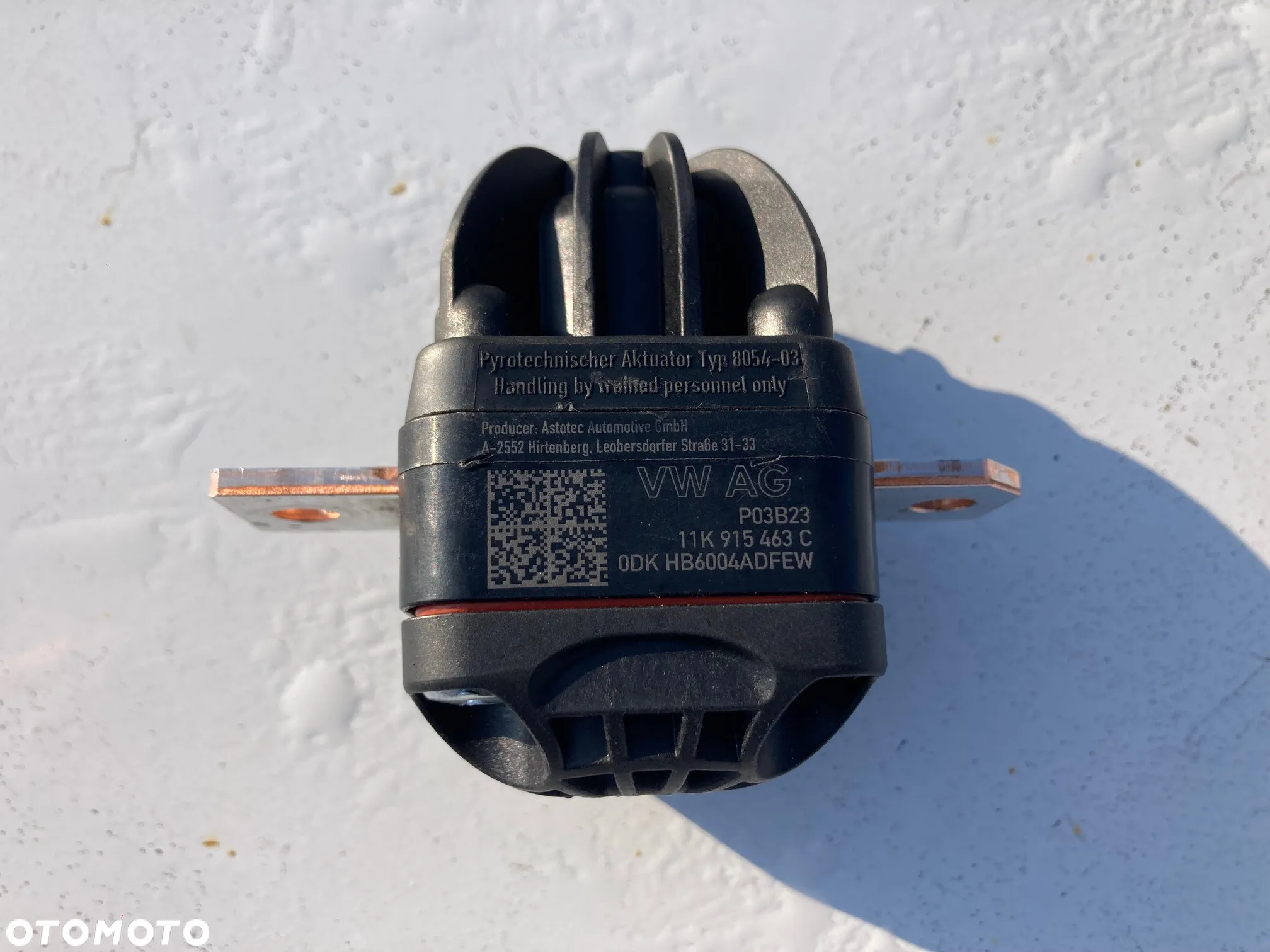 VW ID3 ID4 ID5 ID BUZZ AUDI E-TRON PORSCHE TAYCAN SKODA ENYAQ KLEMA PLUSOWA BEZPIECZNIK PIROTECHNICZNY AKUMULATORA naprawa regeneracja AIRBAG SRS AIR BAG Raz2 !!! - 2
