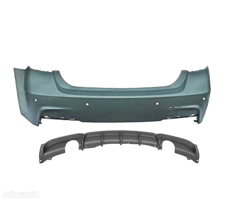 PARA-CHOQUES TRASEIRO BMW F30 LOOK M PERFORMANCE DUPLA SAIDA PDC - 2