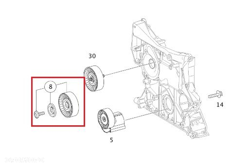 MERCEDES M271 Rolka paska klinowego OE - 2