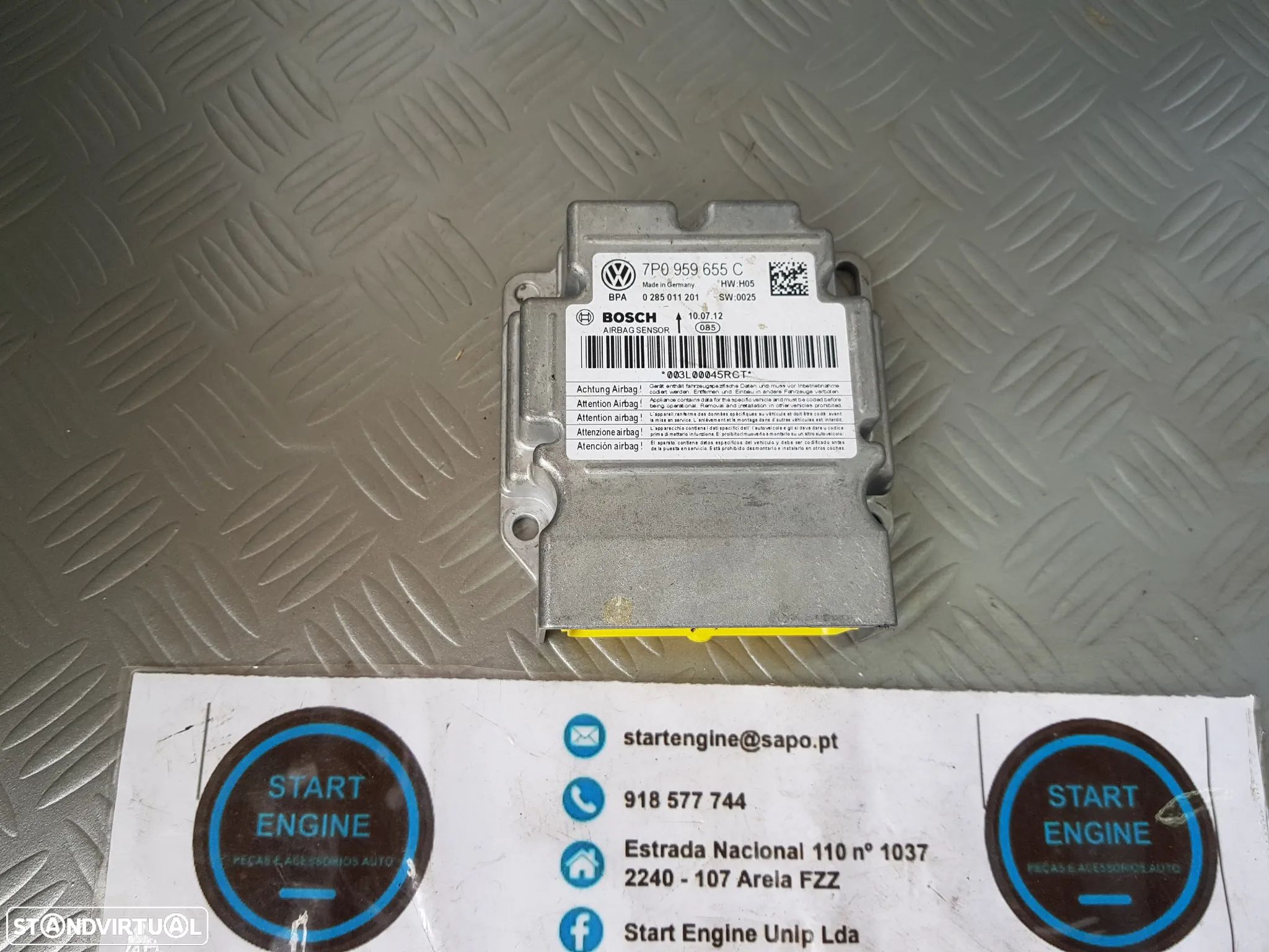 Modulo Centralina do Airbag Porsche Cayenne VW touareg II 2011-2017 REF 7P059655C - 1