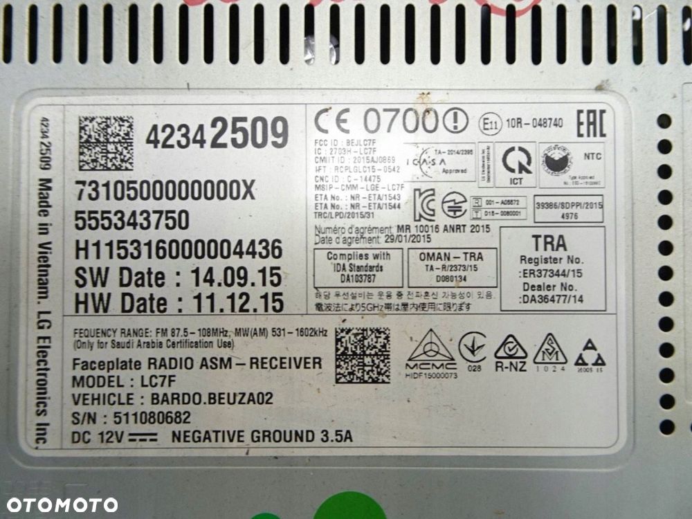 radio cd opel corsa e 555343750 - 7