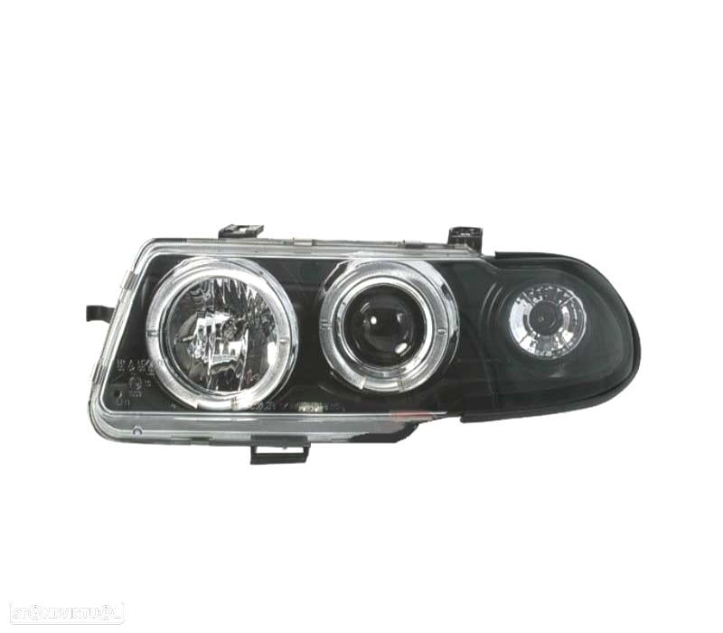 FAROIS COM ANGEL EYES PARA OPEL ASTRA F. 94-98. PRETOS H1-H1 - 2