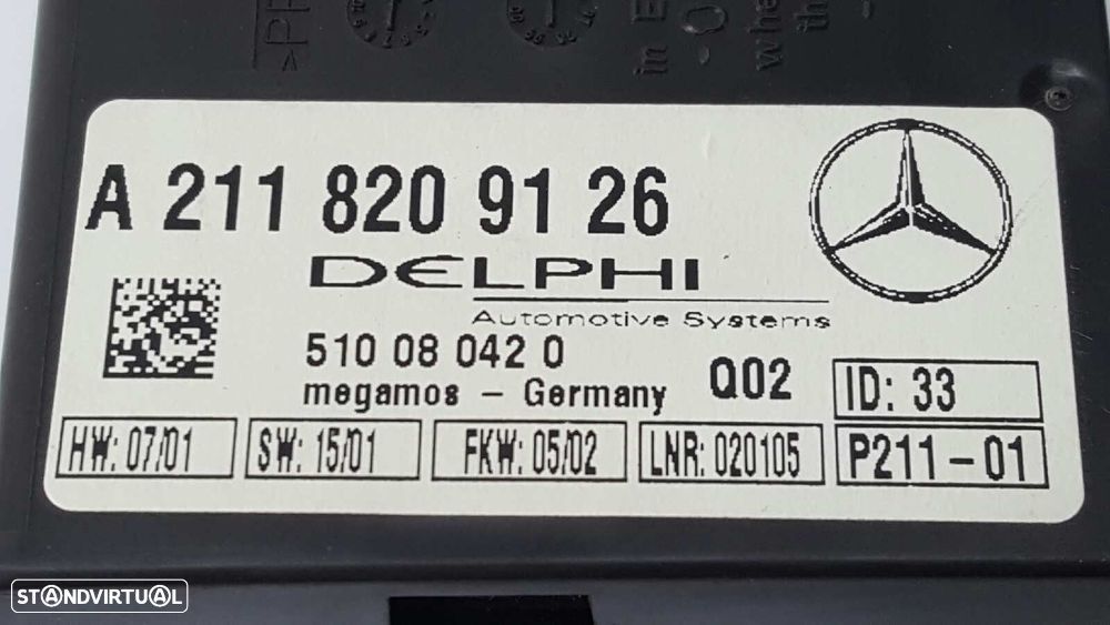 MÓDULO ELETRÓNICO MERCEDES CLASE CLK (W209) COUPE 320 (209.365) - 4