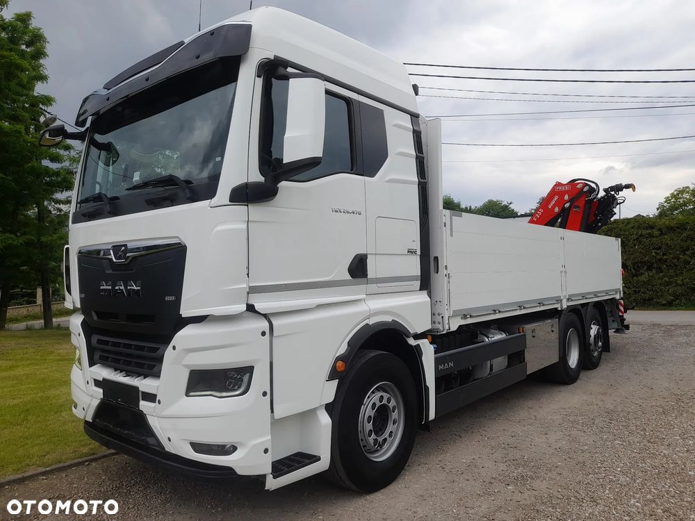 MAN TGX 26.470 6x2-4  OŚ PODWIESZANA - SKRĘTNA, HDS Dzwig Żuraw Fassi F235 + 5/6 funkcja chwytak/rotator + RADIO!!! Skrzynia 660x250cm - 12