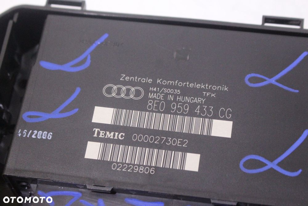 MODUŁ KOMFORTU AUDI A4 B6 8E0959433CG - 2
