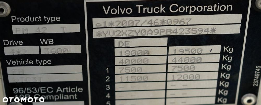 Volvo / FM / 460 / E 6 / ACC / PEŁNY ADR / LEKKI / 6610 KG / HYDRAULIKA / PTO - 11