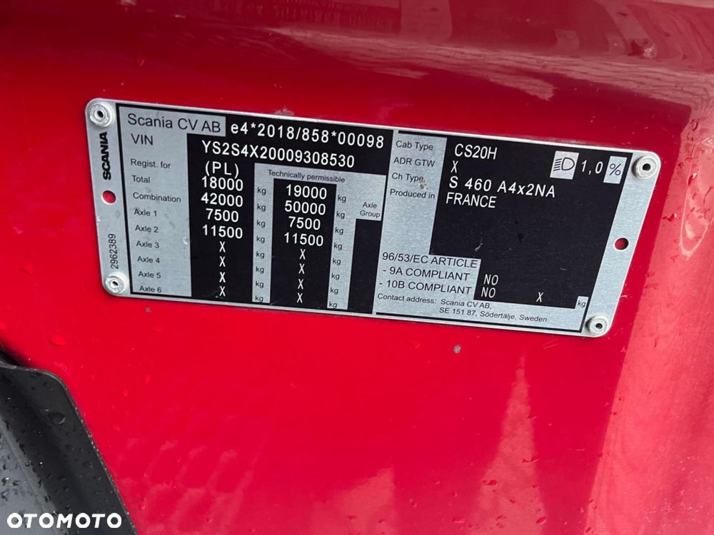 Scania S 460 A4x2NA Rok gwarancji na układ napędowy - 7