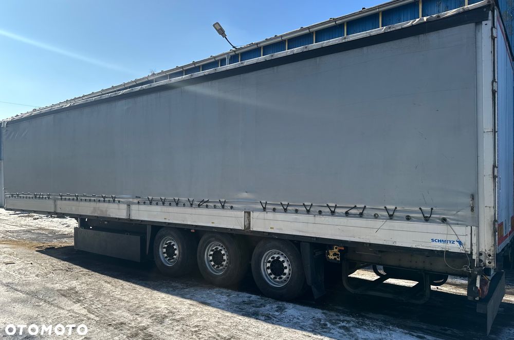 Schmitz Cargobull BURTOFIRANKA EDSCHA SAF OŚ PODNOSZONA DUŻE DRZWI ALUMINIOWE Z TYŁU KOSZ PALETOWY OPONY:90% 2008r WAGA:6889kg BURTY ALUMINIOWE - 1