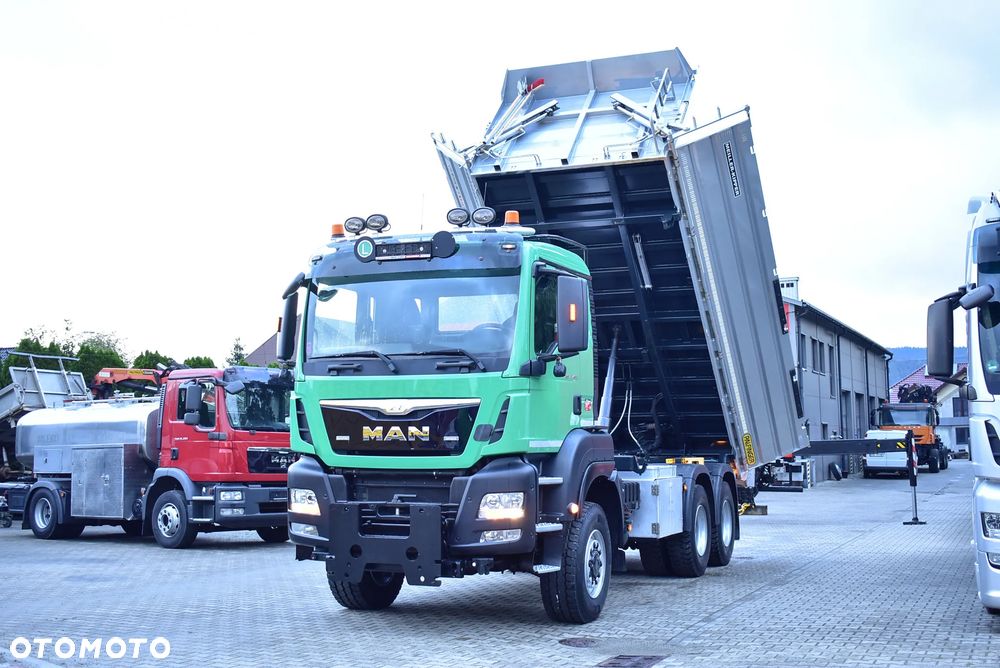 MAN TGS 33.480 6x6 BB Wywrotka 3 Stronna Meiller-Kipper + Palfinger PK 22002 EH/ 5 i 6 Funkcja/ Pilot/Czołownica/ Akcja zima/ Pod odśnieżanie/ Winterdienst/Kran/ Crane/ HDS / Sprowadzony ! - 18