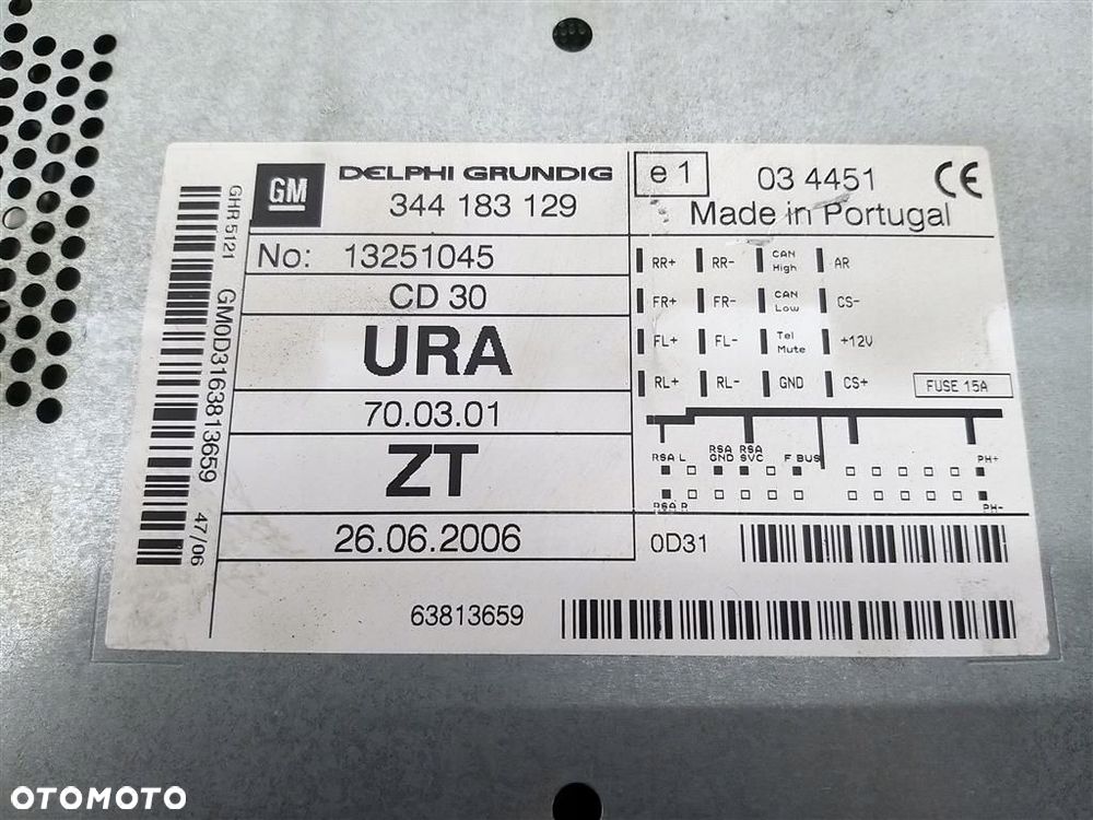 Radio+ wyświetlacz kpl Opel Astra III H ROK 2004=2013 13251045 - 4