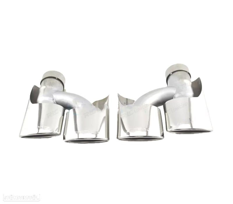 PONTEIRAS DE ESCAPE MERCEDES ML W164 08-11 LOOK AMG CROMADO - 2