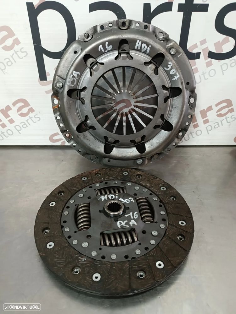 EMBRAIAGEM (DISCO + PRENSA) PEUGEOT 307 / CITROEN C4 1.6HDI 90CV (MONOMASSA) SEMINOVO - 1