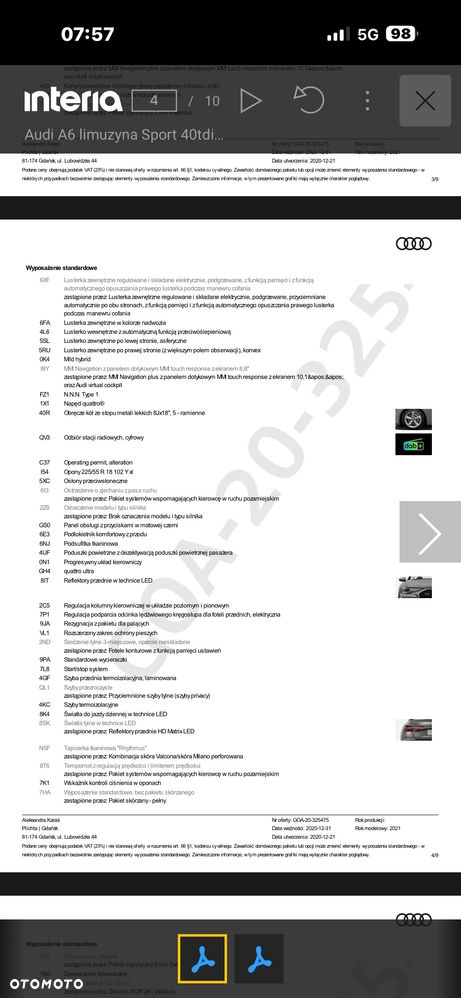 Audi A6 Limousine 40 TDI mHEV Quattro Sport S tronic - 14