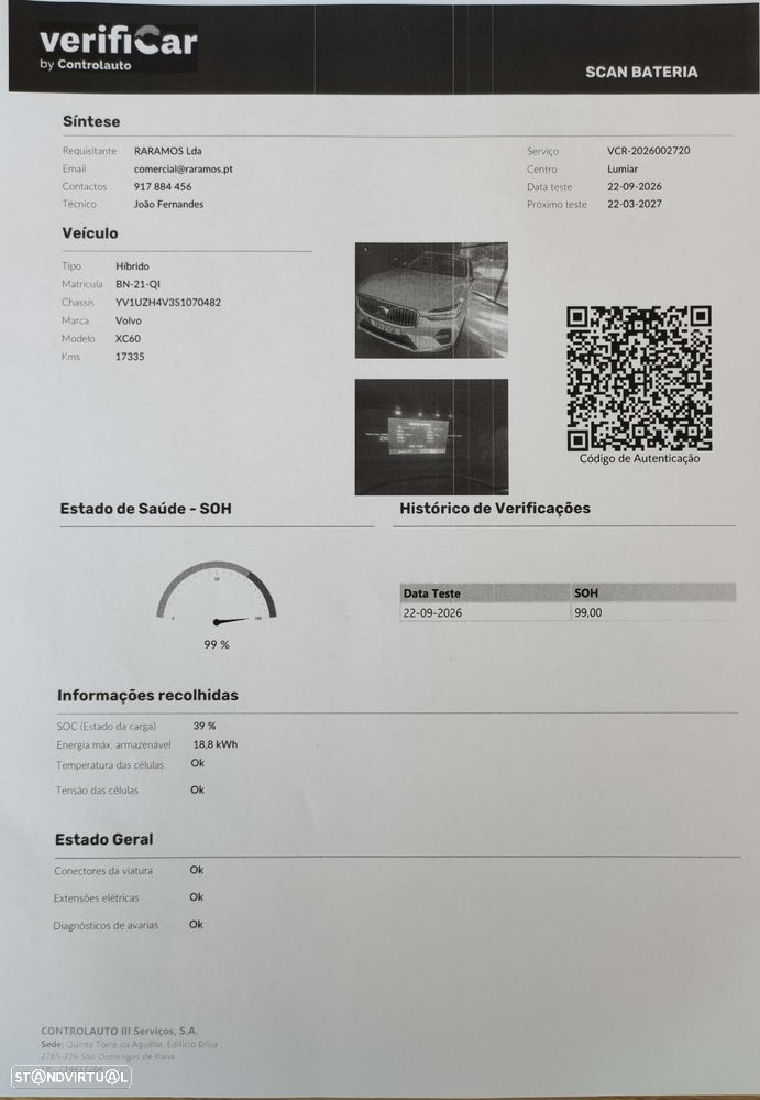 Volvo XC 60 2.0 T6 PHEV Core AWD - 40