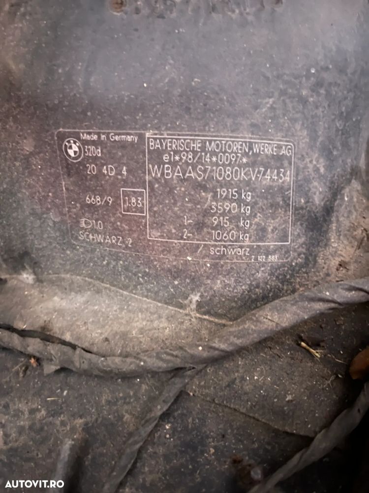 Dezmembrez Bmw seria 3 e46 320d euro 4 negru 2004 SCHWARZ 2 - 9