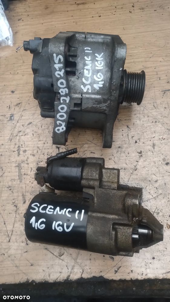 RENAULT MEGANE SCENIC laguna II 1,4 16V  alternator 1,6 16V rozrusznik - 1