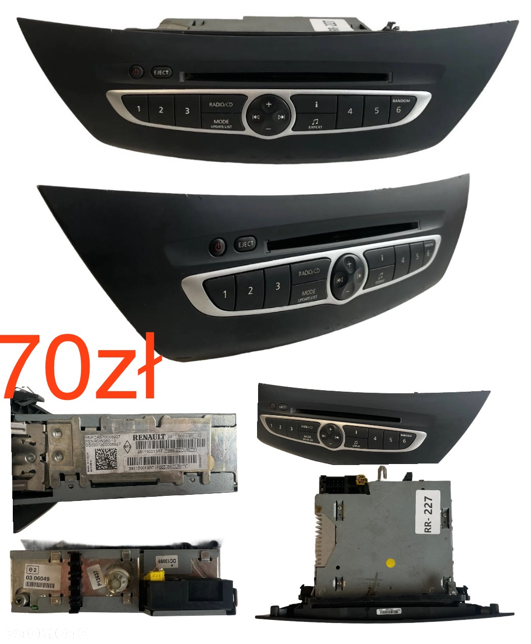 Tania Wysyłka 10zł Radio CD Skoda Mercedes W211 W169 HARMAN BECKER  BE9012 Renault Laguna III Audi A6 C5 A4 B6 B7 Citroen С2 2003-2009, СЗ 2002-2009r C4 Peugeot 206, 307 - 3