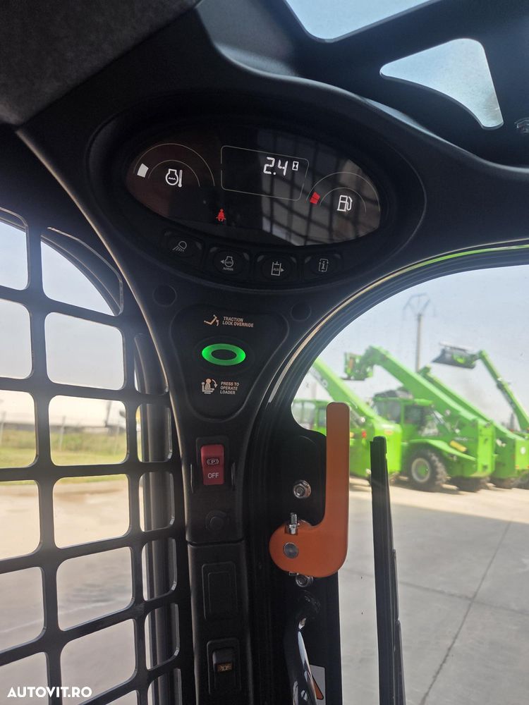 Bobcat S510, 2025, NOU, ridica 800kg, Masa operationala 3t, ANVELOPE PLINE, cabina inchisa cu AER CONDITIONAT, latime 1,7m, lungime 3,3m, inaltime 2m, motor KUBOTA 50CP, cupla rapida, furci, Jouystickuri, posibil leasing 4 ani-PROMOTIE 42.900 EUR+Tva - 4