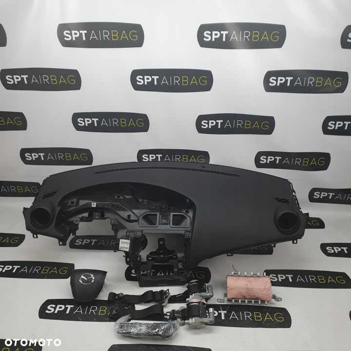 MAZDA 3 DESKA ROZDZIELCZA KONSOLA KOKPIT PULPIT PODUSZKI AIRBAG AIR BAG PASY KIT SET - 1