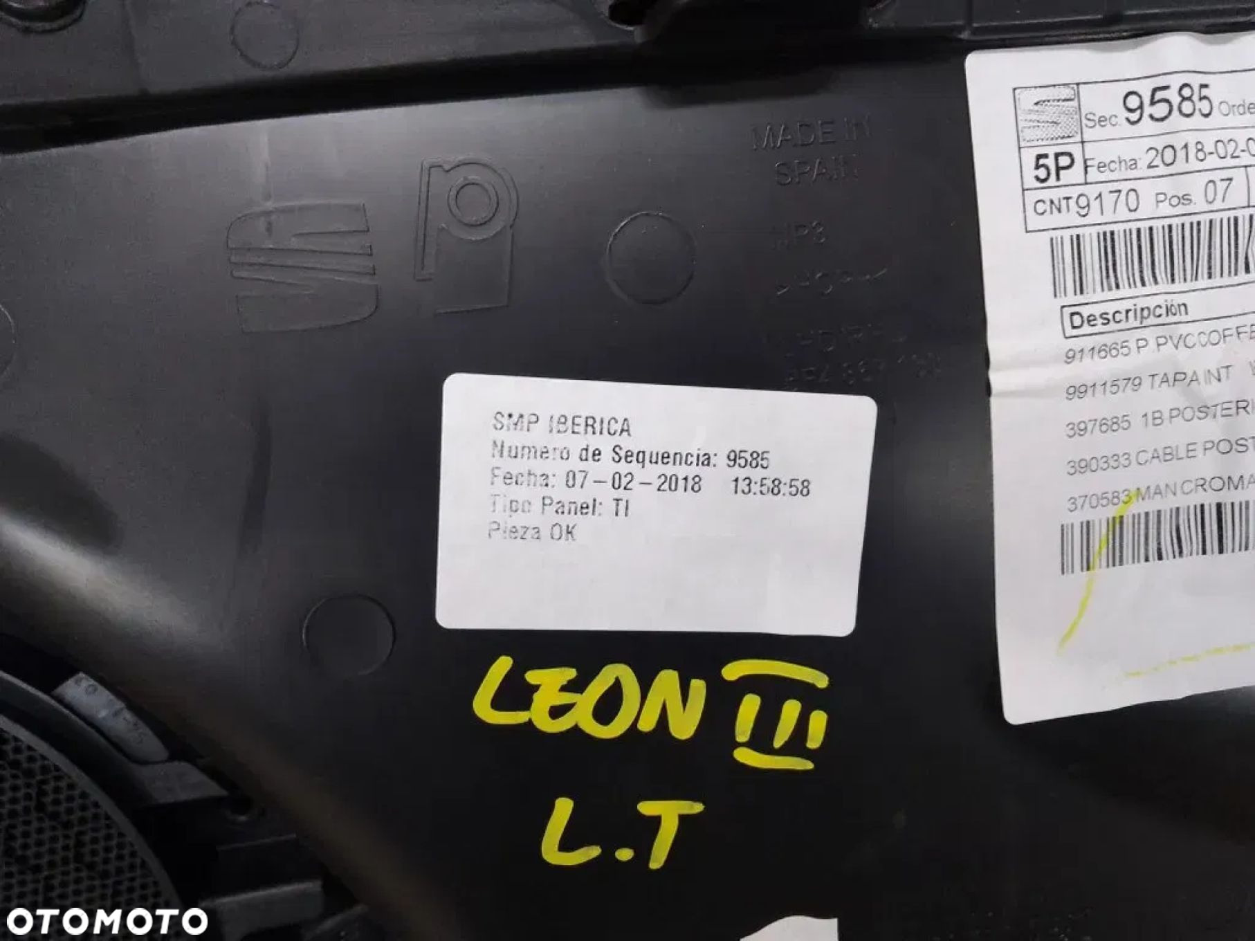 Boczek Drzwi Przedni Tylny Komplet Seat Leon III 5F0 HB 5-Drzwi - 5
