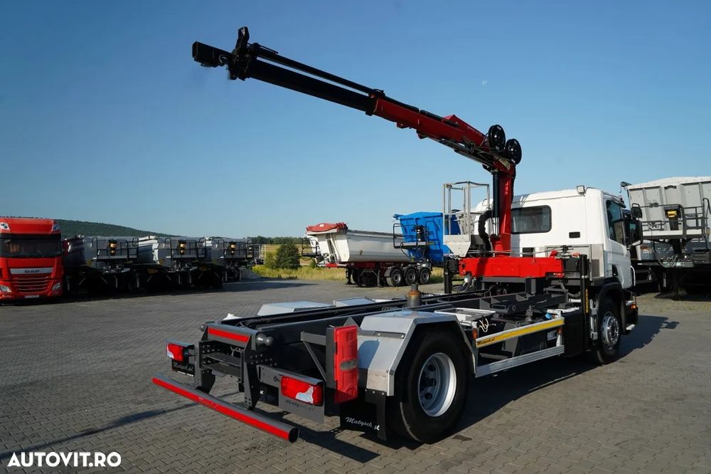 Scania P 280 / CILINDRU BASCULABIL / + HMF 635 HDS / CAPACITATE DE RIDICARE 1.500 KG / EXTENSIE MAXIMĂ 7 M / RADIOCOMANDĂ / EURO 6 - 8