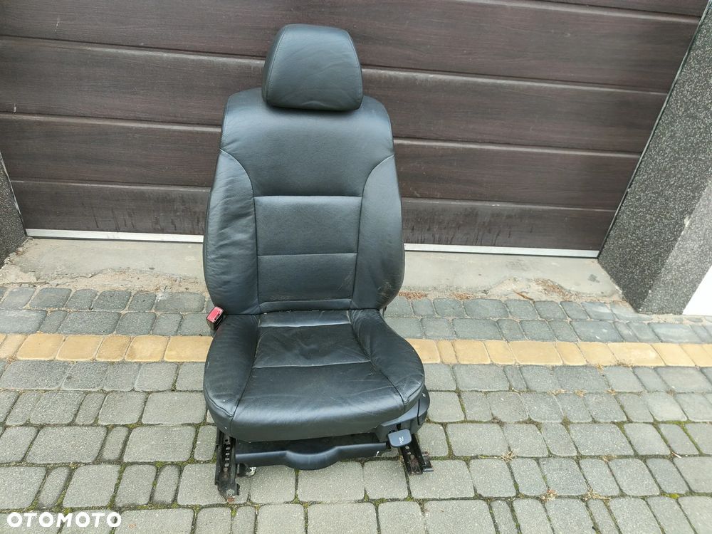 BMW E60 E61 Fotel kierowcy lewy Skórzany Grzany Czarny - 1