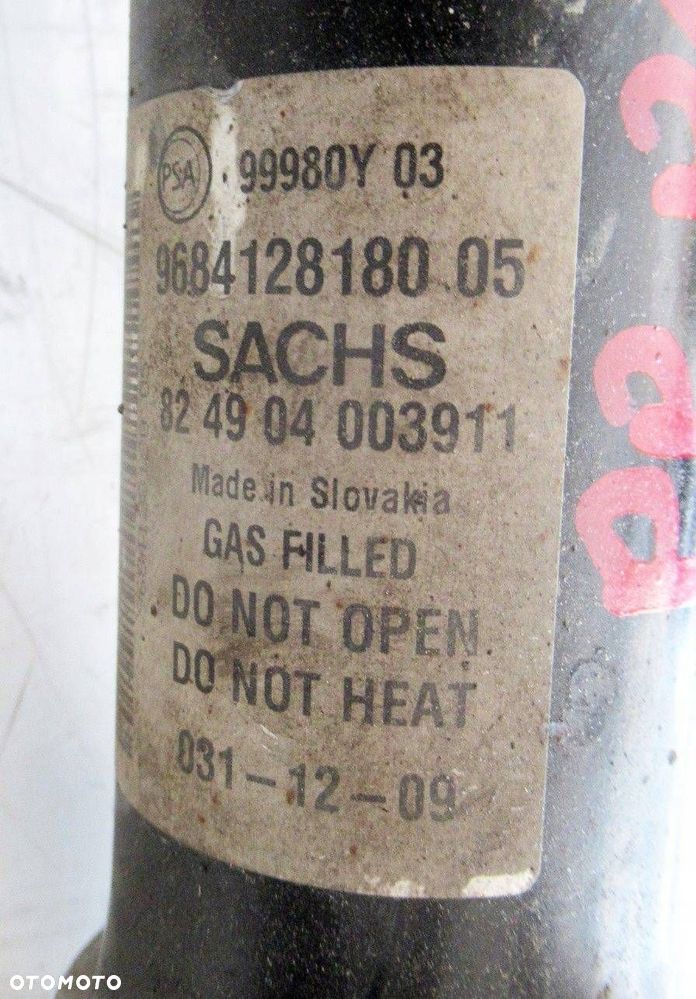 PEUGEOT PARTNER II LIFT 1.6 EHDI AMORTYZATOR PRAWY PRZÓD PRZEDNI 99980Y03 - 4