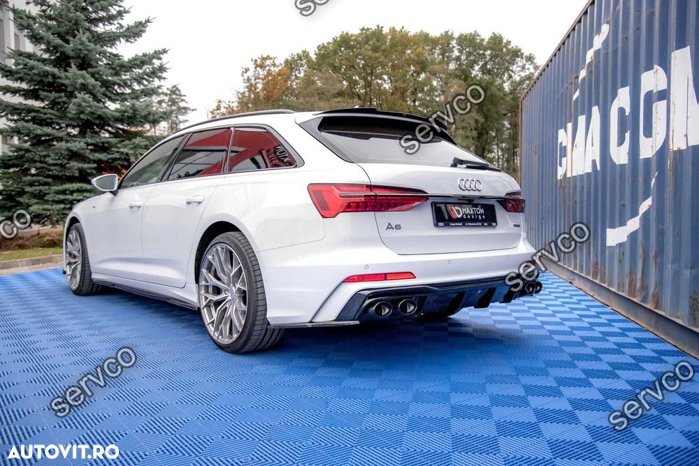 Prelungire splitter bara spate Audi A6 C8 S-Line 2018- v5 - Maxton Design - 3