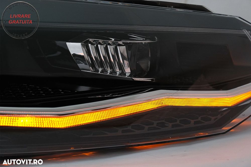 Faruri LED VW Polo AW MK6 (2018-2020) Semnal Dinamic Secvential- livrare gratuita - 14