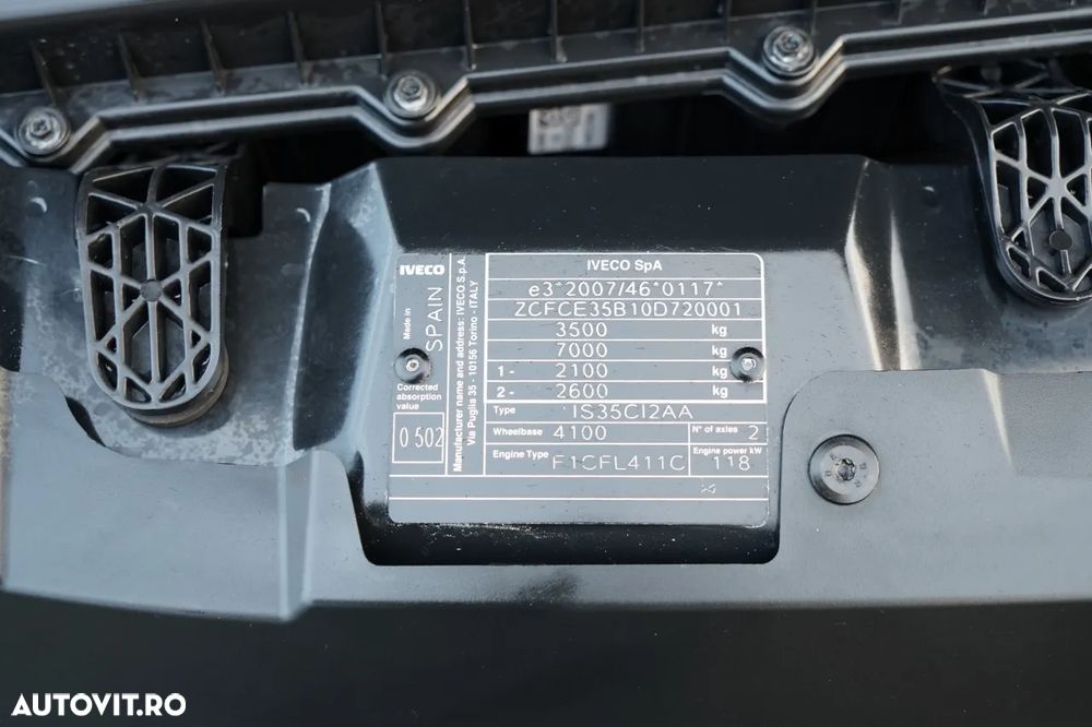 Iveco DAILY 35-160 / 4.3 M CONTAINER / DHOLLANDIA LIFT / TWIN / MASĂ NETĂ: 3500 KG - 34
