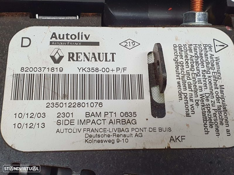 Airbag Banco Dto Renault Megane Scenic (Ja0/1_) - 3