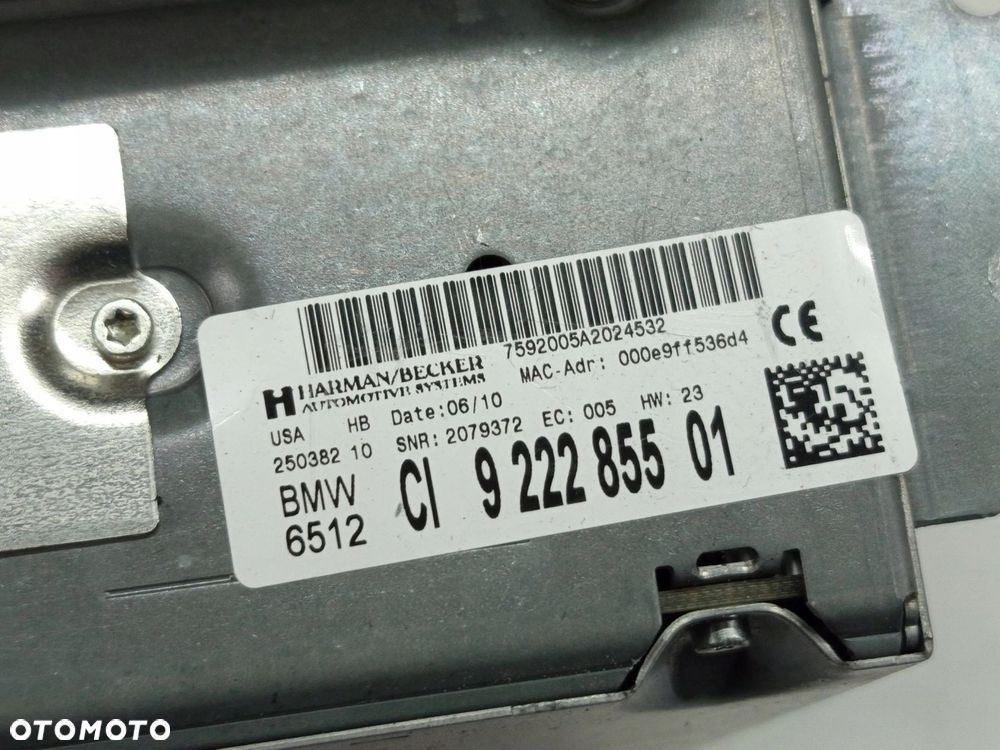 BMW X5 E70 X6 E71 RADIO NAWIGACJA CZYTNIK CIC 9222855 - 9