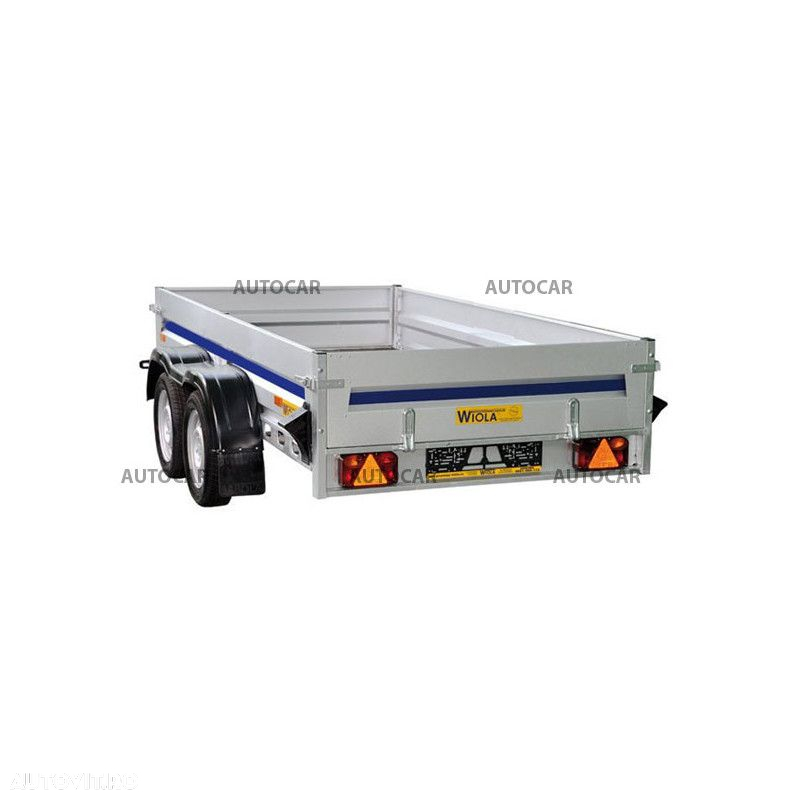 Wiola Remorca noua Autocar cu ax dublu fara sistem de franare, de 750 kg in acte , sasiu intarit 2540x1320 - 2