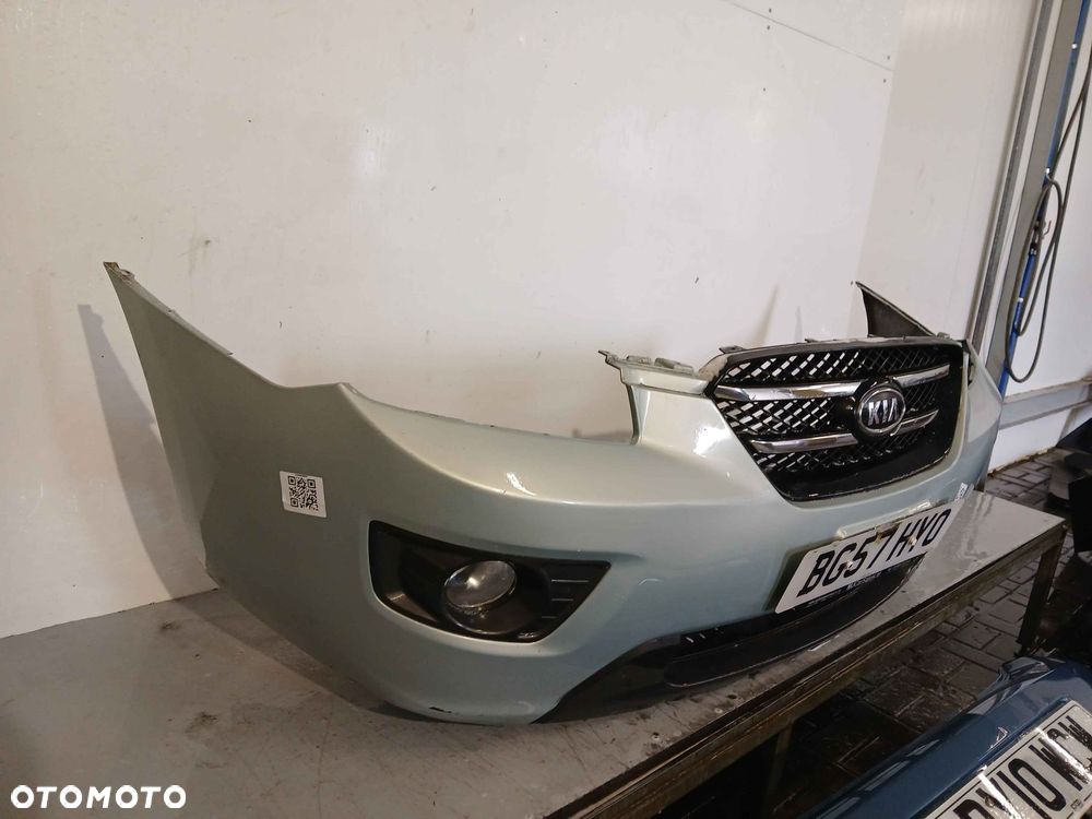 ^ ZDERZAK PRZÓD PRZEDNI DO KIA CARENS III 3 BŁĘKITNY MORSKI HALOGENY - 4