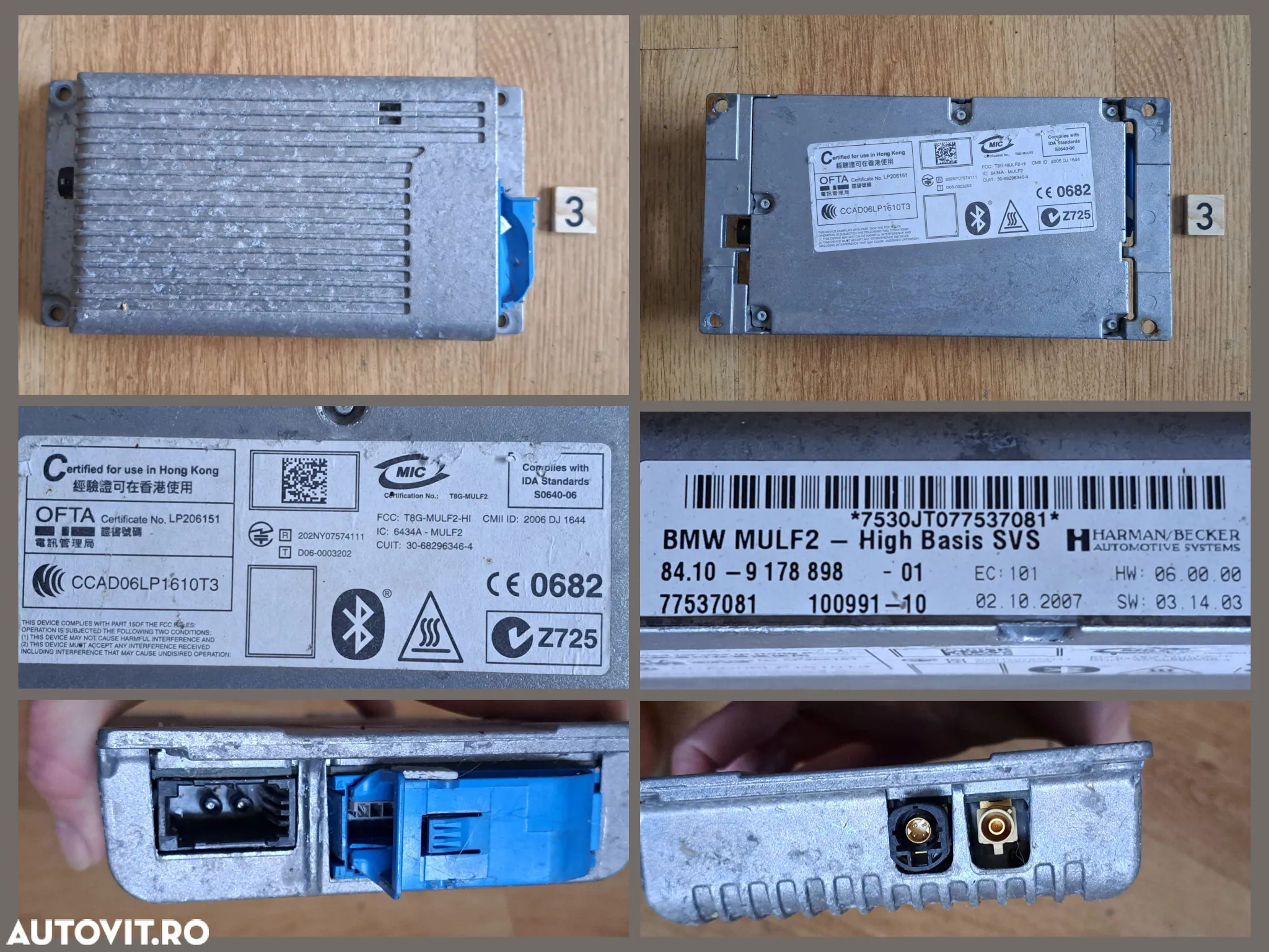 Unitate modul navigatie mare CIC Amplificator audio Modul bluetooth Modul camera Kafas parbriz original BMW - 5