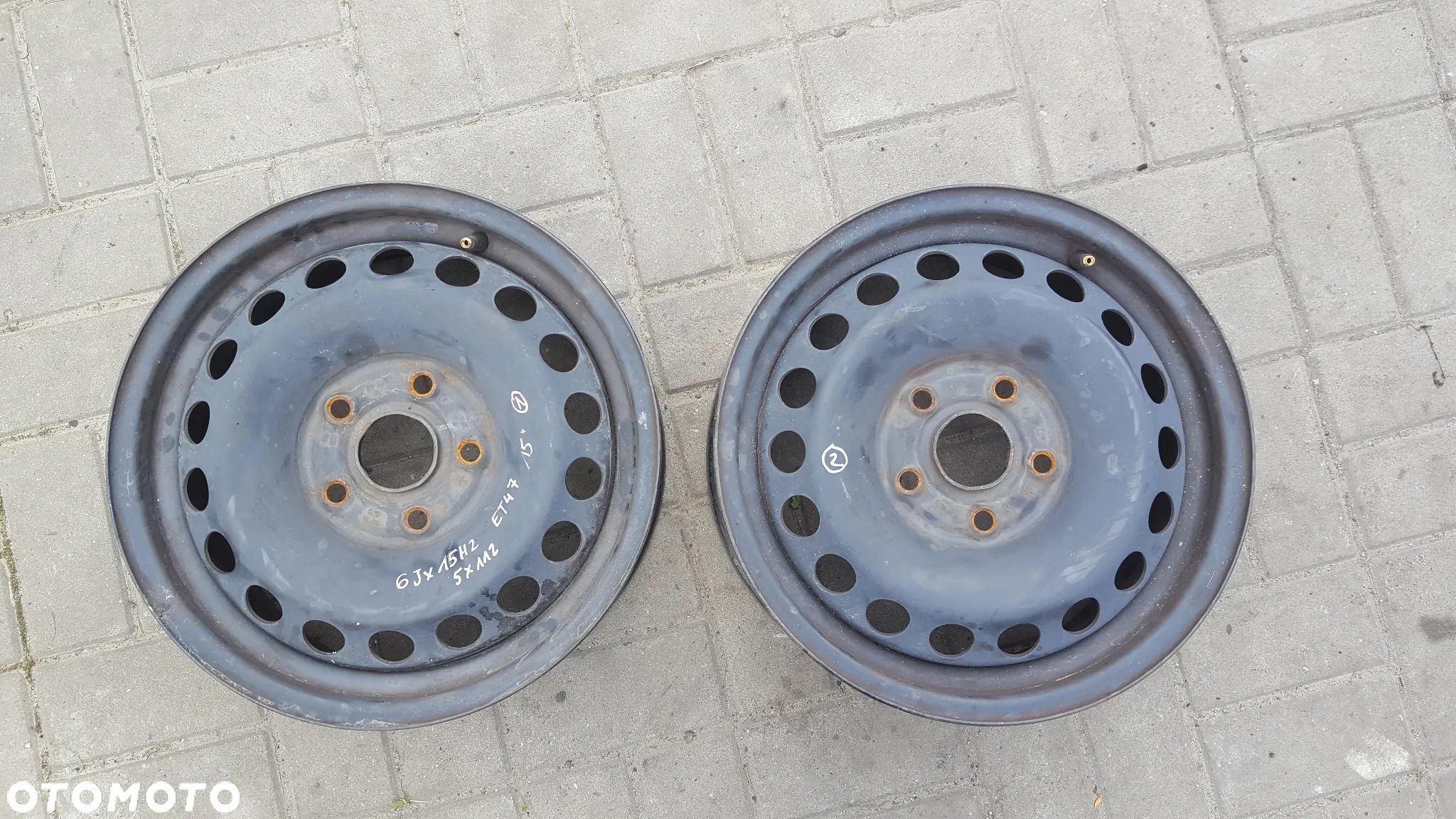 FELGI 5X112 6Jx15" ET47 VW SEAT SKODA AUDI 2SZT - 1