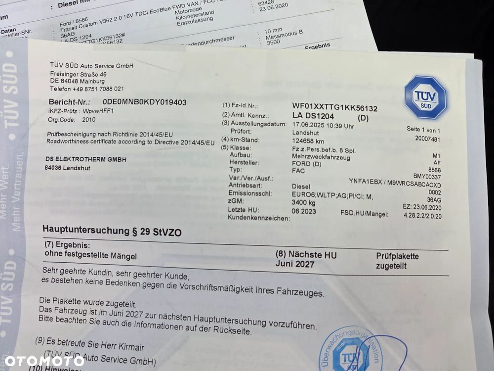 Ford Transit Custom L2H1 PKW VA MH Trend - 27