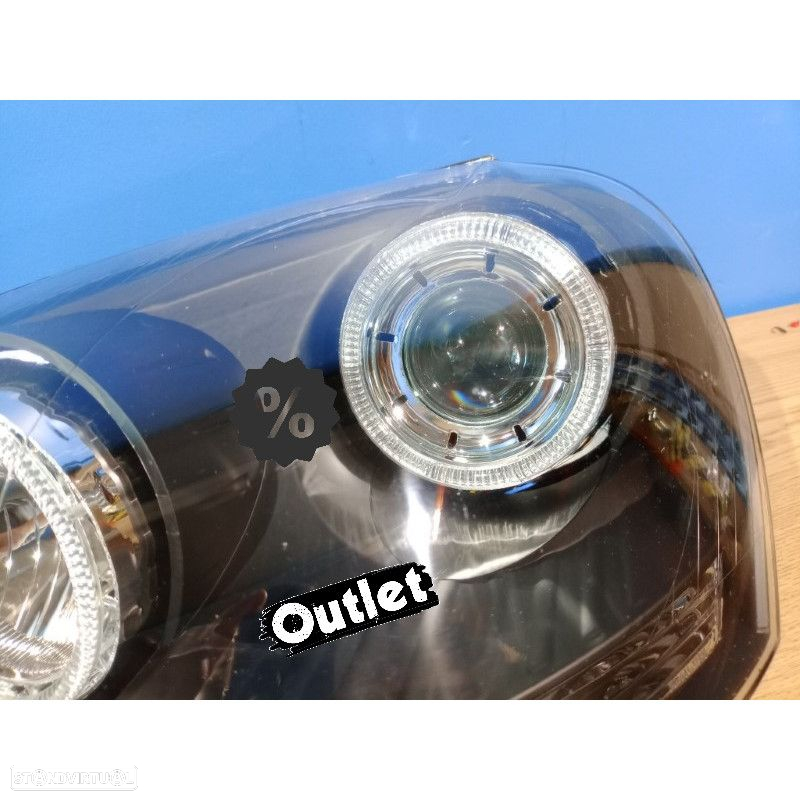 R145314C1 FARÓIS FRENTE ANGEL EYES VOLKSWAGEN VW GOLF V 5 FUNDO PRETO - 4