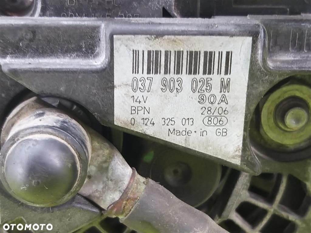 Alternator Seat Leon I 1999-2005 1,6 B 037903025M 0124325013 90A ORYGINAŁ - 4