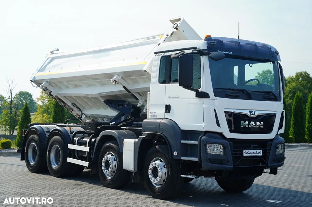 MAN TGS 35.420 / 8X4 / BASCULATOR 2 LATURĂ / MEILLER KIPPER / HYDROBRA / AUTOMAT / EURO 6 - 12