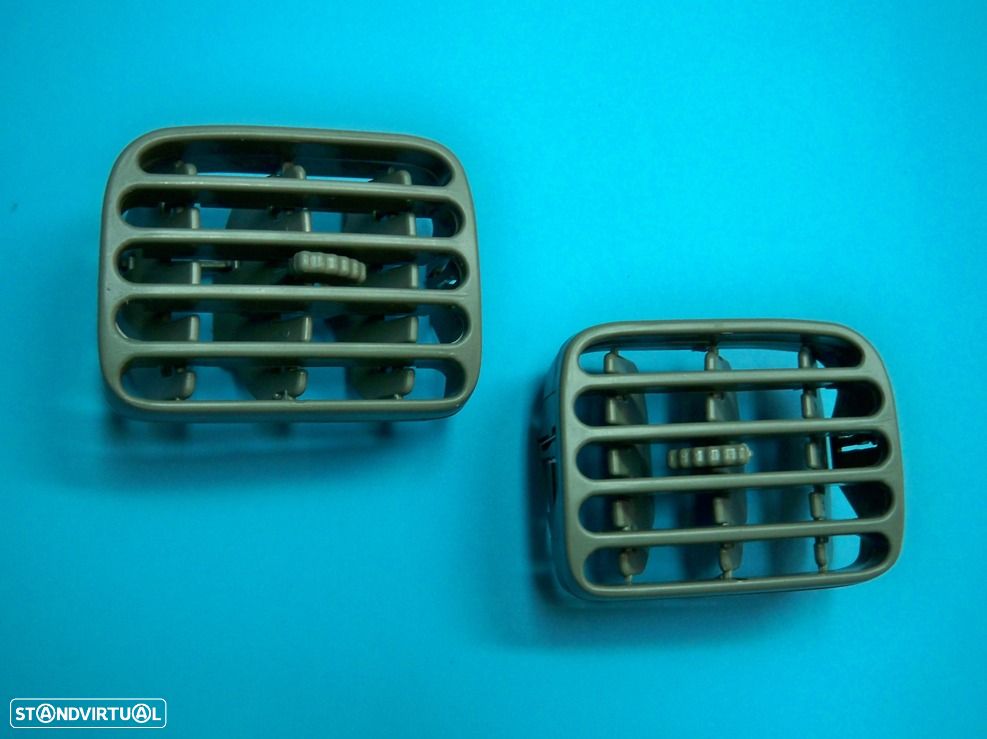 Grelhas sofagem ventilação ventiladores Ar Renault Clio II Cinza   NOVAS - 1