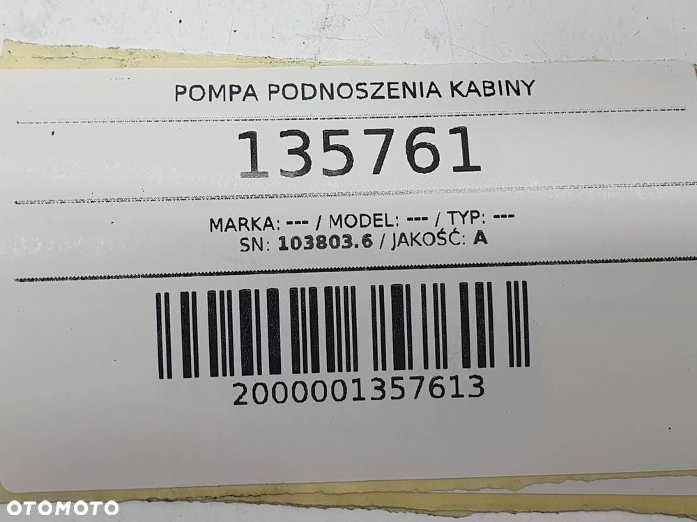 POMPA PODNOSZENIA KABINY FORD F-MAX 500 EURO 6 103803.6 JC4600358AB - 8